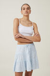 Haven Tiered Mini Skirt, ROWENA ROSE BREEZY BLUE - example image 1