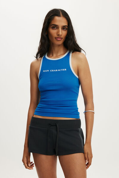 Racer Graphic Tank, MAIN CHARACTER/ COBALT