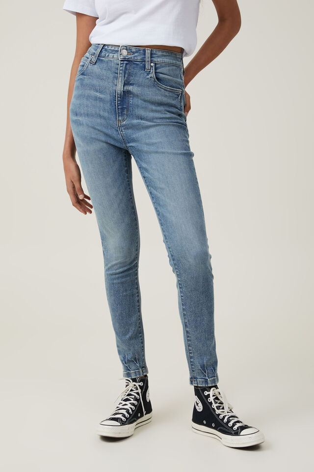 Ultra High Super Stretch Jean, SURFERS BLUE