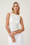 Hazel Rouched Front Tank, NATURAL WHITE - alternate image 1