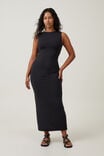 Low Back Luxe Maxi Dress, BLACK - alternate image 1