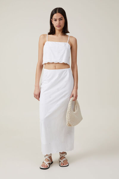Saia - Ellie Maxi Skirt, CUTWORK WHITE