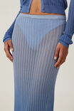 Sheer Knit Maxi Skirt, ELEMENTAL BLUE DIP DYE - alternate image 3