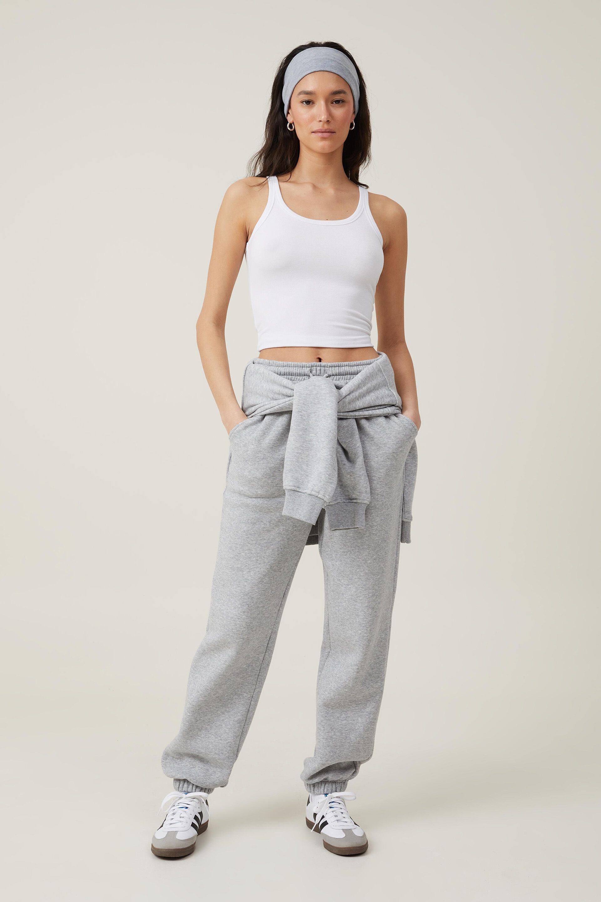 Women Casual Pants Solid Color Drawstring Elastic-Waist Long Trousers with  Pockets Jogging Sweatpants Yoga Pants - Walmart.com