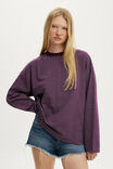 Boxy Long Sleeve Top, LISA STRIPE ICED MARINE/BLACKBERRY BELLE - example image 1