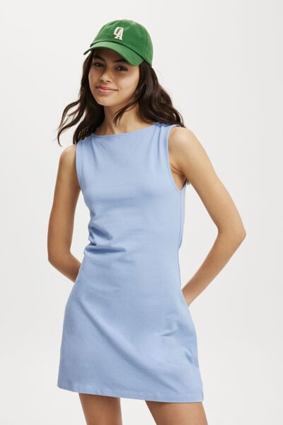 Bella Boat Neck Mini Dress, PARISIAN LAVENDER