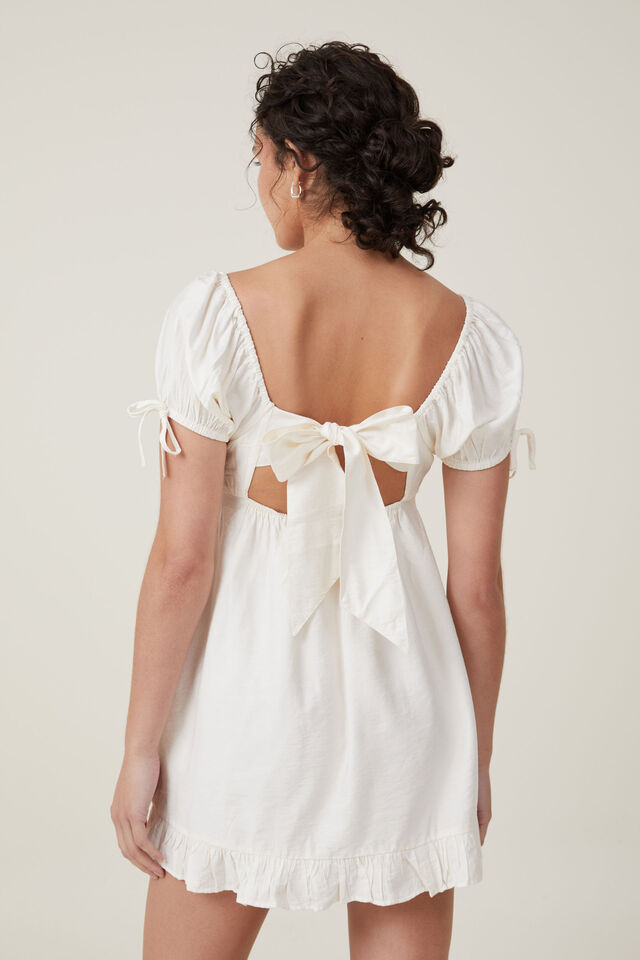 Alyssa Crinkle Mini Dress, COCONUT
