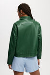 Ivy Faux Leather Jacket, DEEP GREEN - alternate image 3