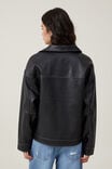 Leo Faux Leather Jacket, BLACK - alternate image 3