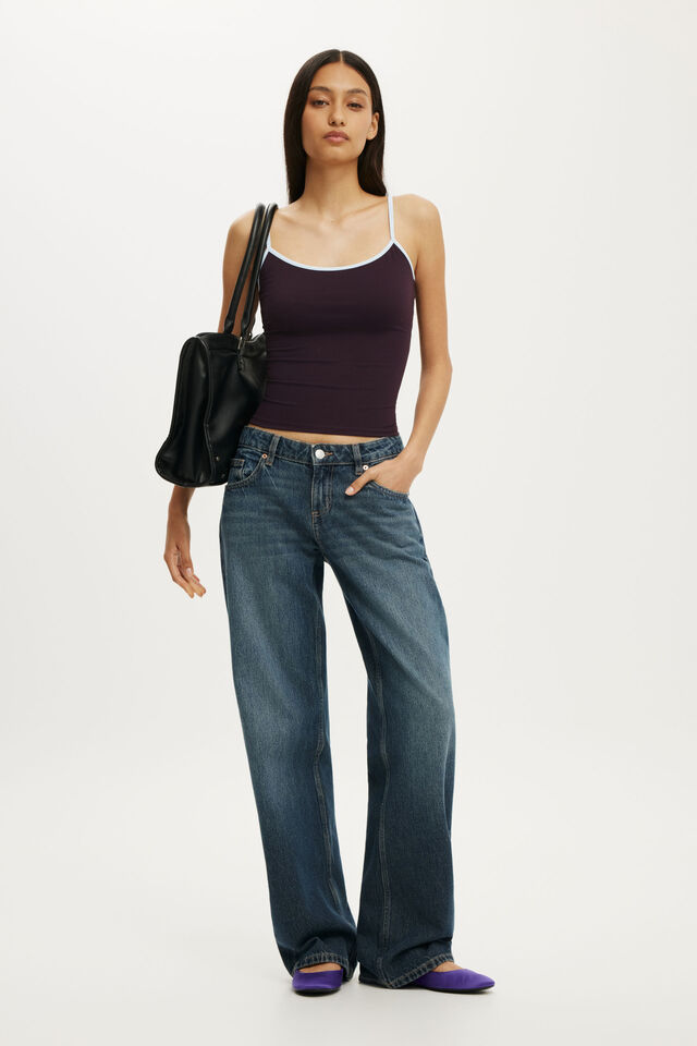 Hold Me Cami, DARK MULBERRY/SEASIDE BLUE