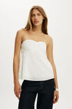 Ellie Strapless Babydoll Top, GARDENIA - example image 2