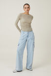 Relaxed Cargo Jean, CRYSTAL BLUE - alternate image 1