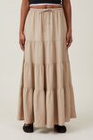 Haven Tiered Maxi Skirt, MID TAUPE - alternate image 4