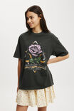 The Boxy Graphic Tee, MIDNIGHT ROSE/WASHED BLACK - alternate image 1