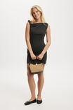 Phoebe Twist Shoulder Mini Dress, BLACK - alternate image 2