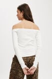 Rosa Off The Shoulder Long Sleeve Top, VINTAGE WHITE - alternate image 3