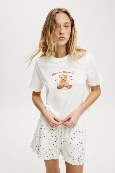 The Classic Tee, HOPELESS ROMANTIC TEDDY/VINTAGE WHITE