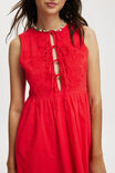 Casey Cutwork Mini Dress, SUMMER RED - alternate image 4