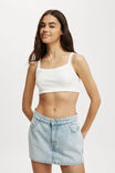 Rosa Micro Crop Tank, NATURAL WHITE - alternate image 1