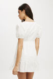 Pippa Puff Sleeve Mini Dress, WHITE - alternate image 3