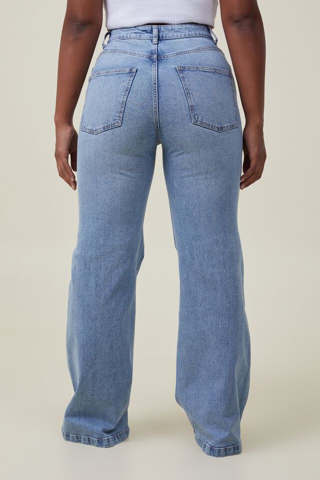 Kymaro Curve Control Blue Chambray Jeans Stretch Size 17/18 (37x30) EUC