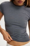 All Day Crew Tee, MADI STRIPE MOONLIGHT SHADOW/WEATHERED BLUE - example image 4