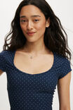 Hold Me Short Sleeve, MON POLKA DOT OXFORD BLUE - example image 4
