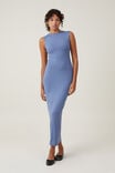 Low Back Luxe Maxi Dress, ELEMENTAL BLUE - alternate image 1
