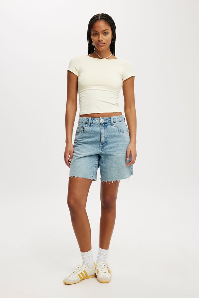 Cleo Low Back Tee, LEMON ICING