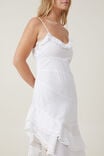 Milly Spliced Asymmetrical Midi Dress, WHITE - alternate image 4