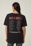 Camiseta - Relaxed Boyfriend Guns N Roses Tee, LCN BR GUNS N ROSES USE YOUR ILLUSION/ BLACK - vista alternativa 3