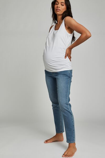 Maternity Super Stretch Jean (Over Belly), BELLS BLUE