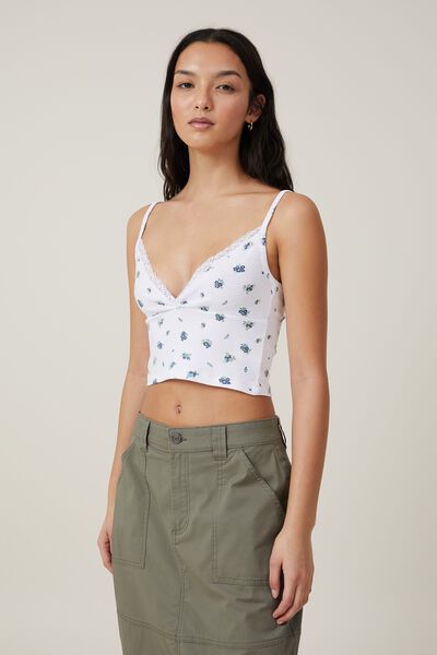 Sammie Cross Front Cami, BETH DITSY WHITE