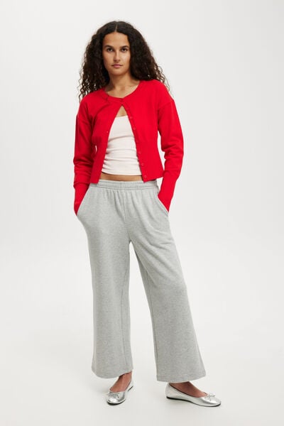 Classic Lightweight Wide Leg Sweatpant, GREY MARLE