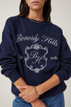 Classic Fleece Graphic Crew Sweatshirt, BEVERLY HILLS / WINTER NIGHT - alternate image 4