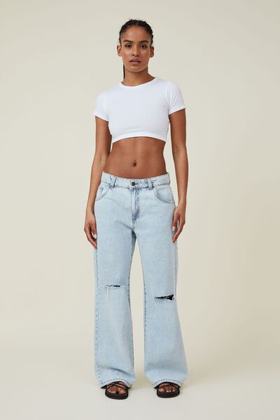 Low Rise Baggy Jean, SALTY BLUE RIP