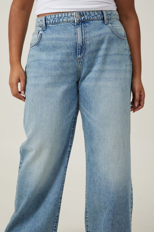 Relaxed Butterfly Patch Jeans