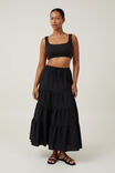 Haven Tiered Maxi Skirt, BLACK - alternate image 1