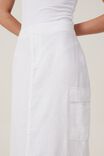 Frankie Utility Linen Skirt, WHITE - alternate image 3