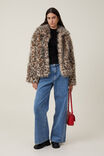 Mimi Faux Fur Jacket, LEOPARD - alternate image 2