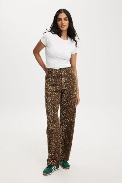 Loose Straight Jean, LEOPARD