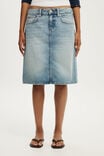 Midi Denim Skirt, PALMSIDE BLUE - example image 4