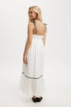 Karli Contrast Trim Maxi Dress, WHITE - alternate image 3