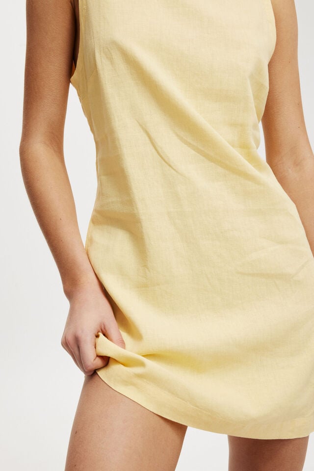 Haven High Neck Mini Dress, SUNSHINE YELLOW