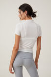 Camiseta - Hazel Mock Neck Short Sleeve Top, NATURAL WHITE - vista alternativa 3