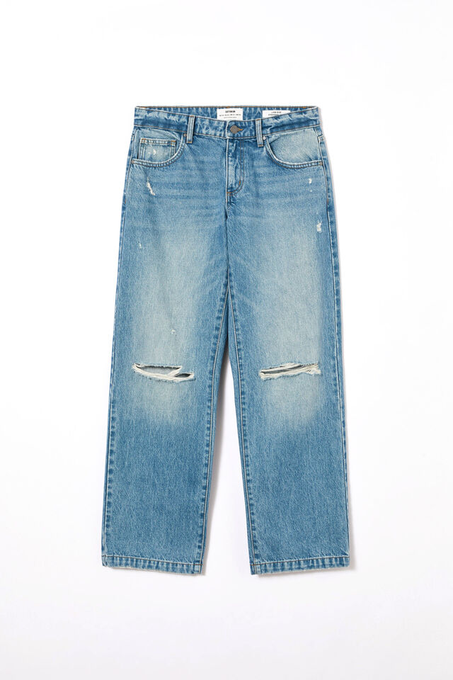 Low Rise Straight Jean, STORM BLUE RIP