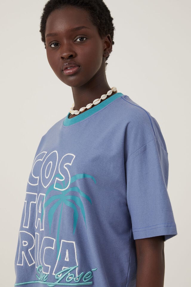 The Boxy Graphic Tee, COSTA RICA/ ELEMENTAL BLUE