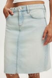 Midi Denim Skirt, LAUREL BLUE RAW - example image 5
