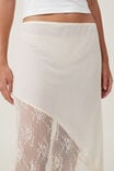 Lace Panel Maxi Skirt, COCONUT - alternate image 3