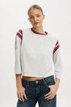 3/4 Sleeve Graphic Tee, ORIGINAL ATHLETICS / SOFT GREY MARLE - example image 1